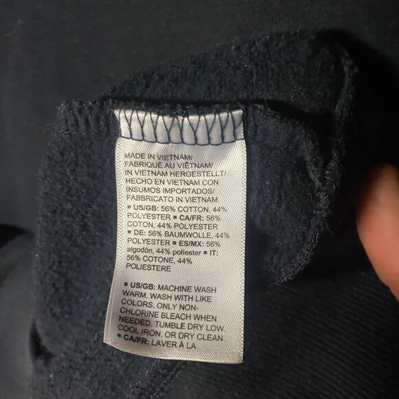 Amazon Essentials Black Crew Neck Pullover Sweatshirt Men's Size XS - Picture 3 of 4